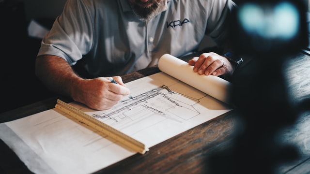 Architect designing